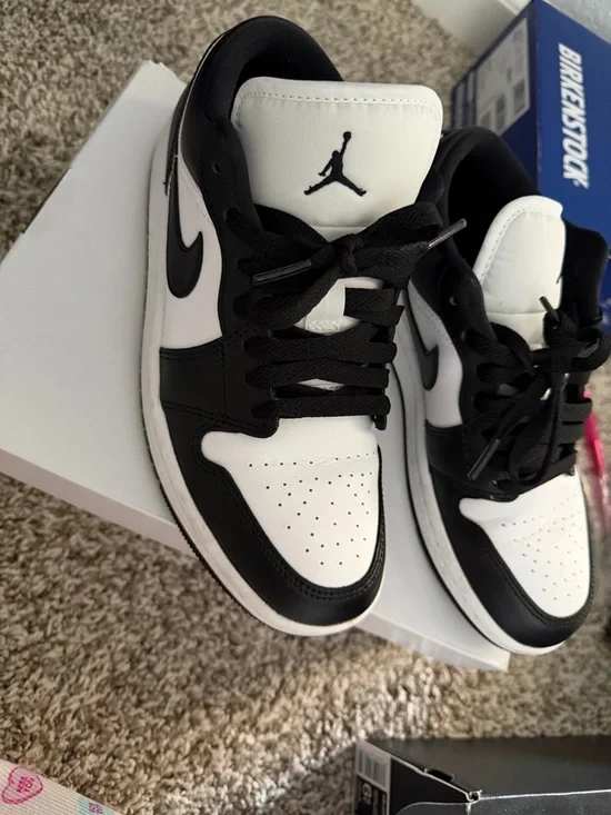 Jordan Men’s Black and White Low-Top Sneakers - Picture 2 of 3